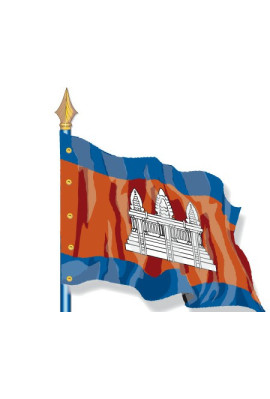 Cambodge : Drapeau Pays du Monde