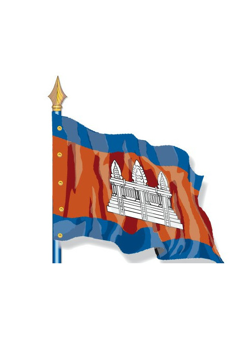 Cambodge : Drapeau Pays du Monde