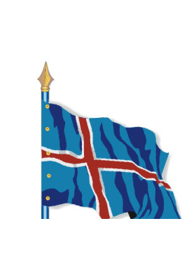 Islande : Drapeau Pays du Monde