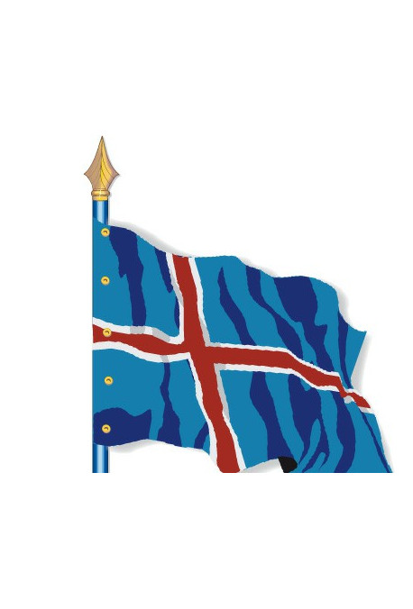 Islande : Drapeau Pays du Monde