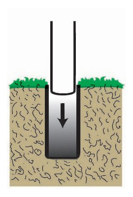Fixation au sol Fourreau