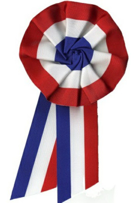 Cocarde tricolore avec 2 pans
